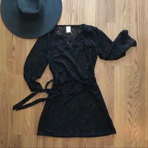Resort wear- black lace cover up